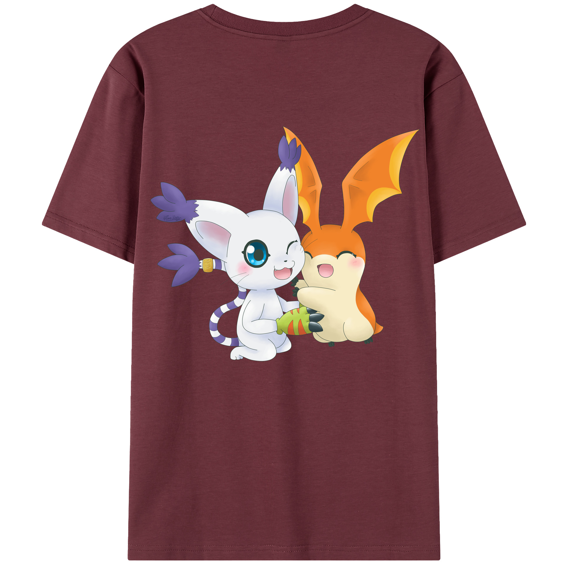 （画像用） Digimon デジタルモンスター/デジモン 綿100％半袖Tシャツ（背面プリント）